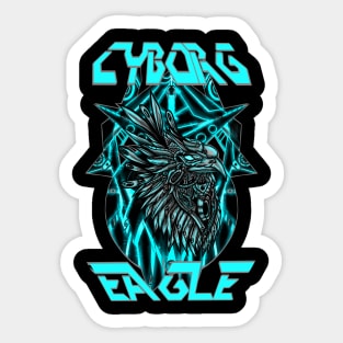 Cyborg Eagle Sticker